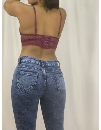 JEANS DESGASTADO CINTURA ROTA